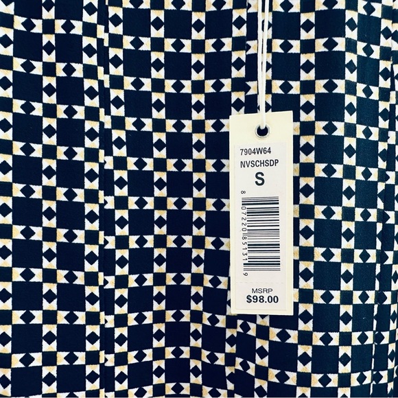 Max Studio NWT Geometric Sheath Midi Dress, Women’s Size Small, Pleated Skirt - Picture 4 of 16